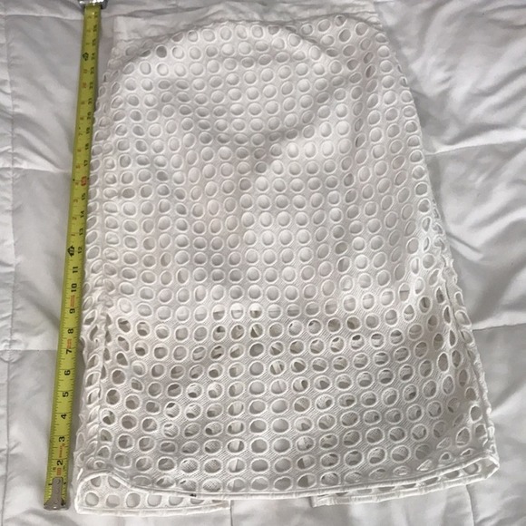 Banana Republic White Dot Pencil overlay midi skirt size 8 - Picture 8 of 8